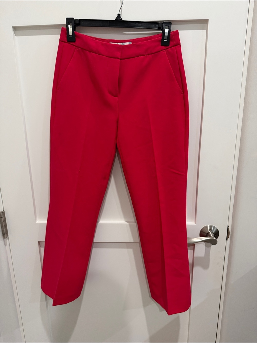 Boden Straight-Leg Crop Pants in Vibrant Red